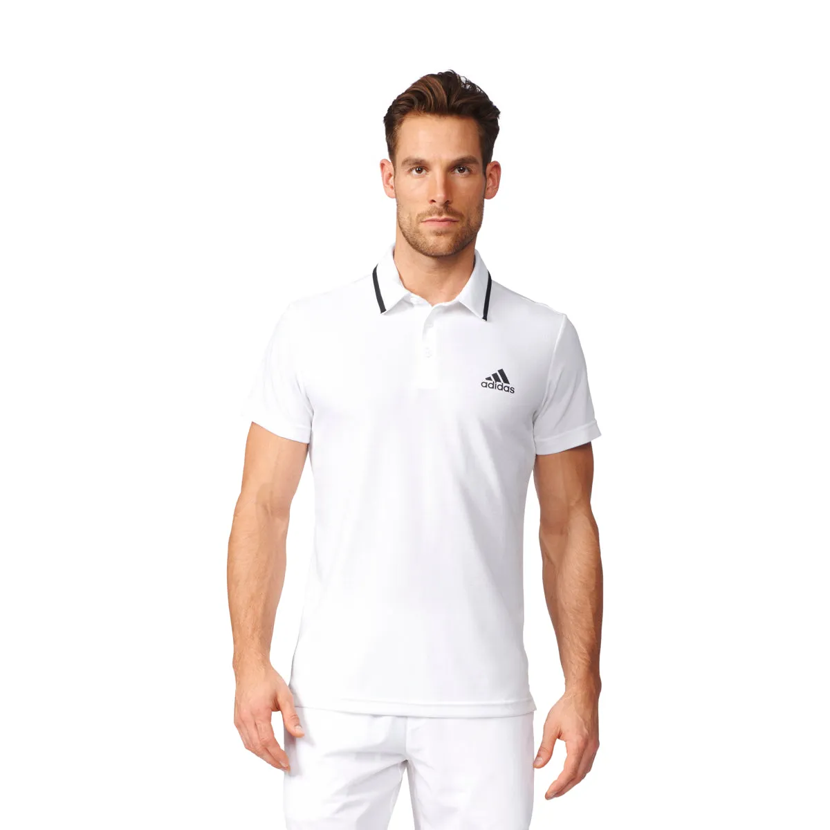 Adidas Men's Tennis Essex Polo Shirt White/Black