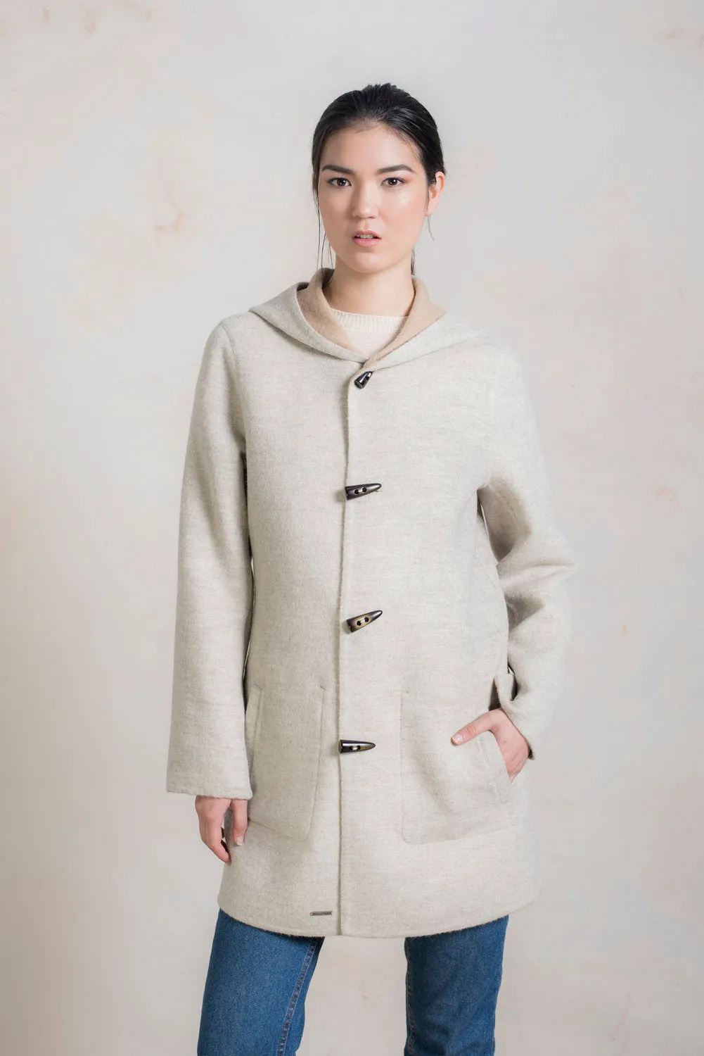 Anastasia Coat Baby Alpaca & Wool Color Chanterelle & Luna