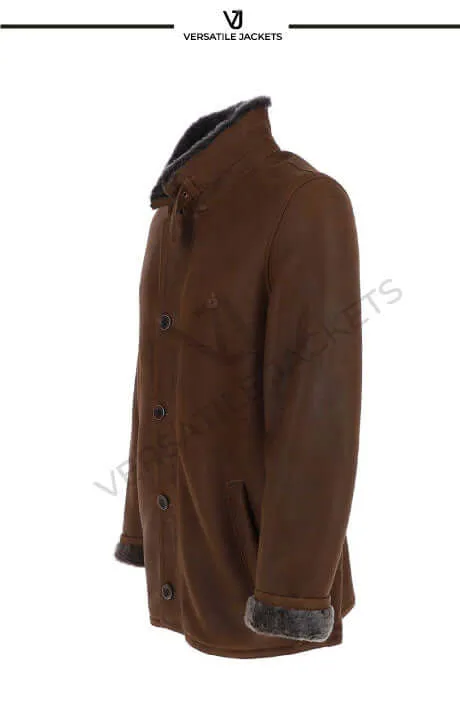 Ashwood Men's Tobacco Shearling Coat