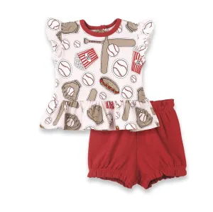 Baseball Top & Bloomers Set