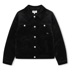 Black Quilted Velvet Jacket