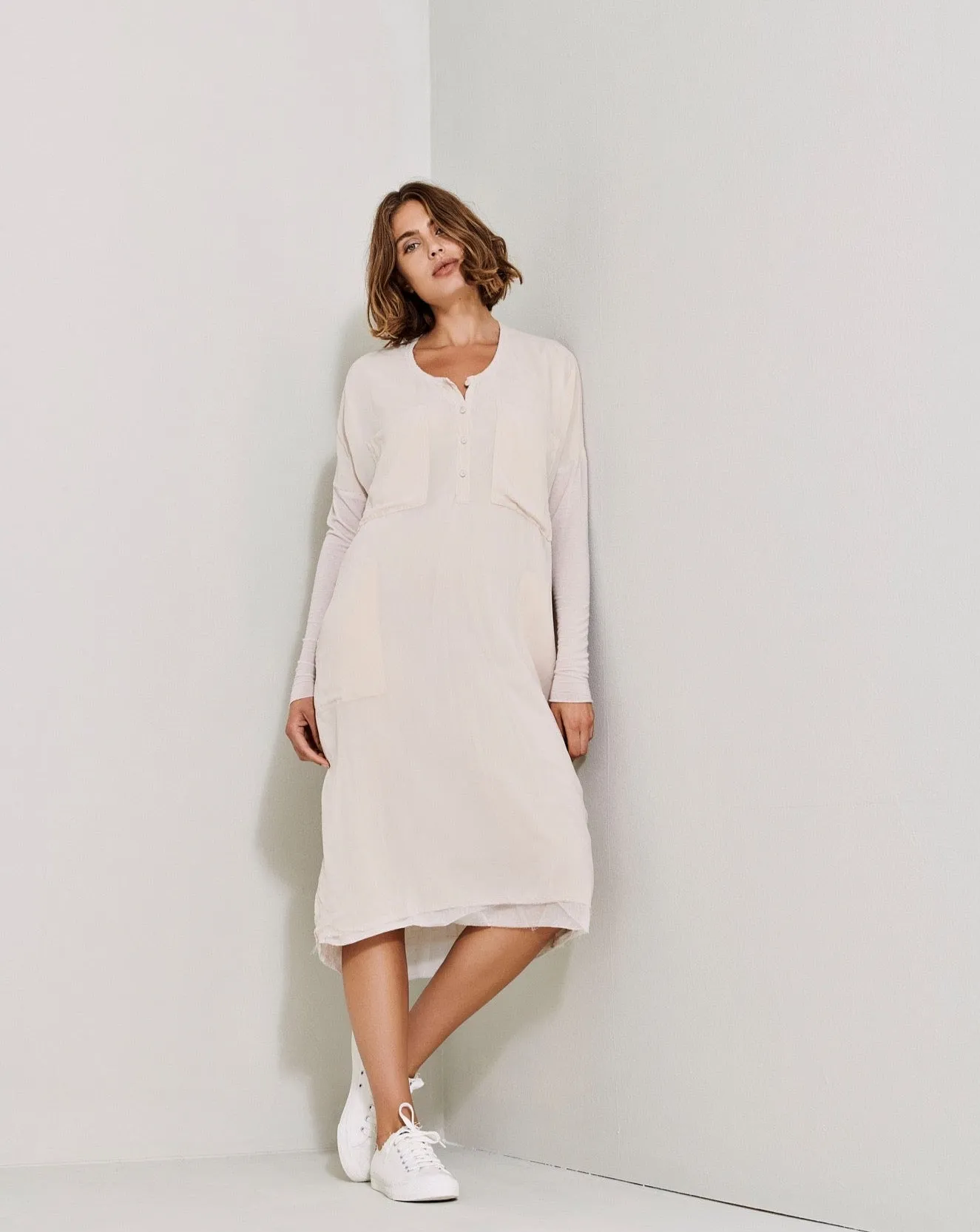 Crepe Georgette Shirt Dress