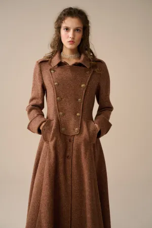 Erica 23 |Double breasted 100% wool coat