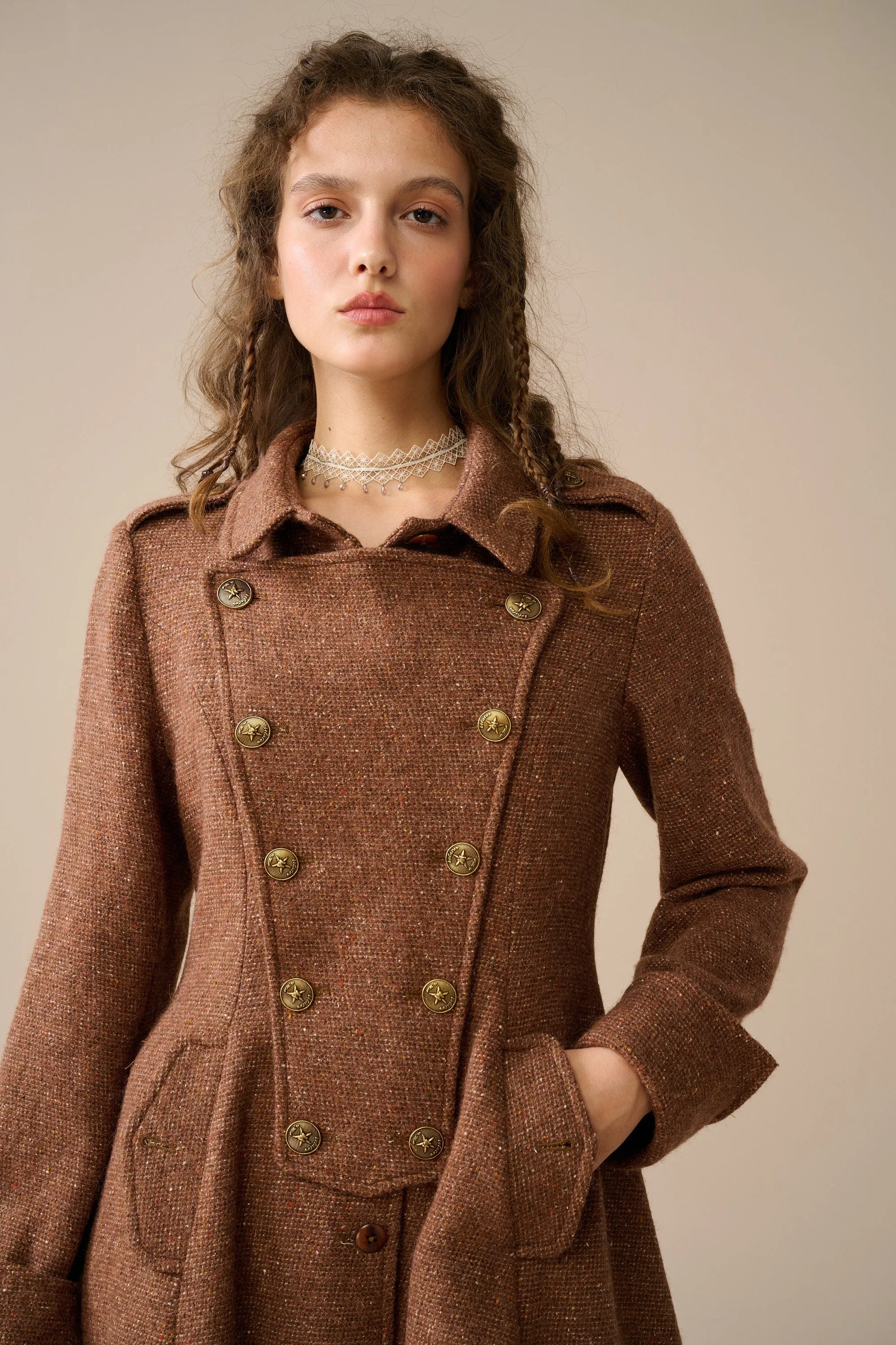 Erica 23 |Double breasted 100% wool coat