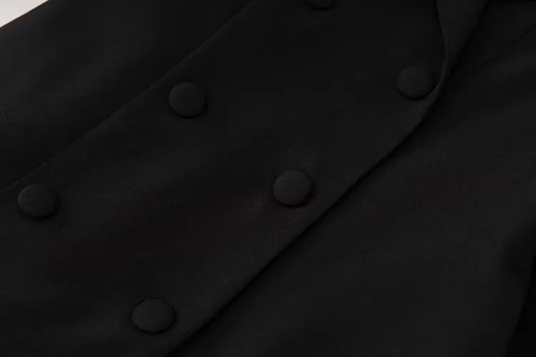 HEYFANCYSTYLE Classic Black Trench Coat