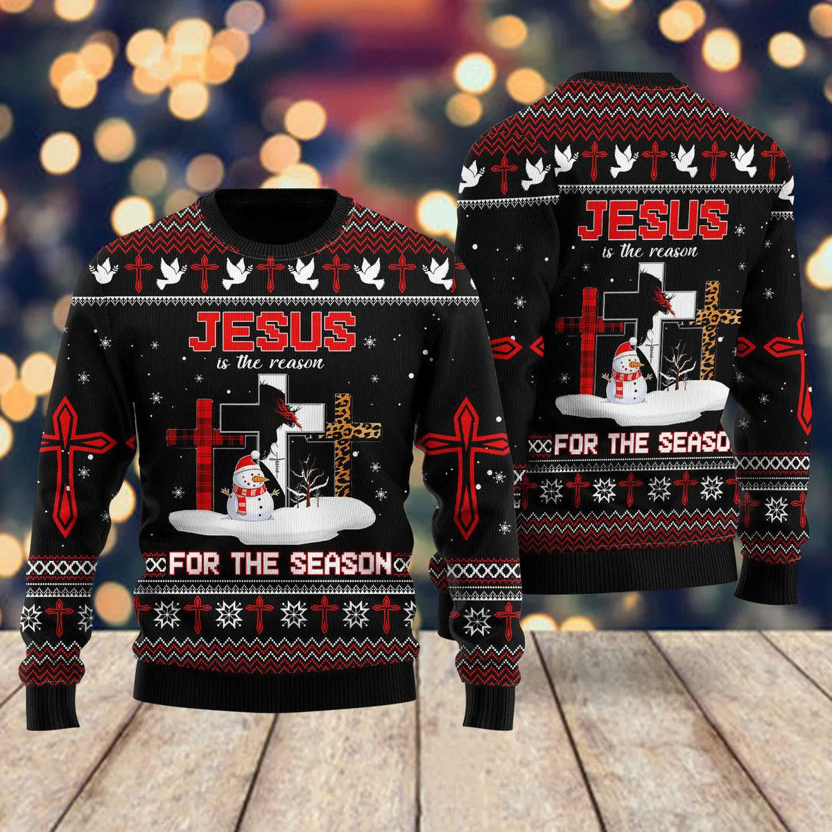 Jesus The Reasonfor The Season Ugly Christmas Sweater For Men & Women - Jesus Christ Sweater - God Gifts Idea