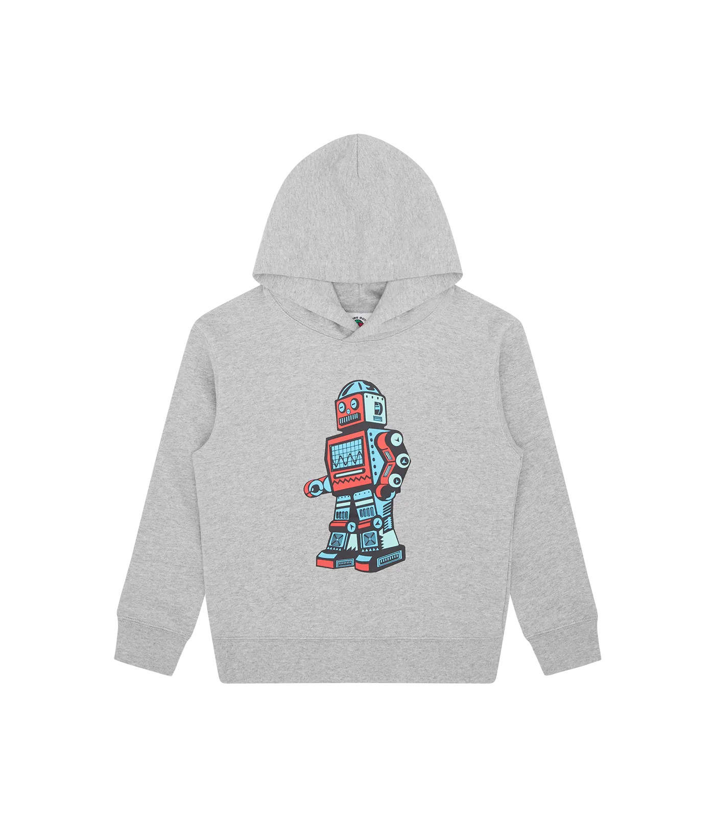 KIDS WALKING ROBOT POPOVER HOOD - HEATHER GREY