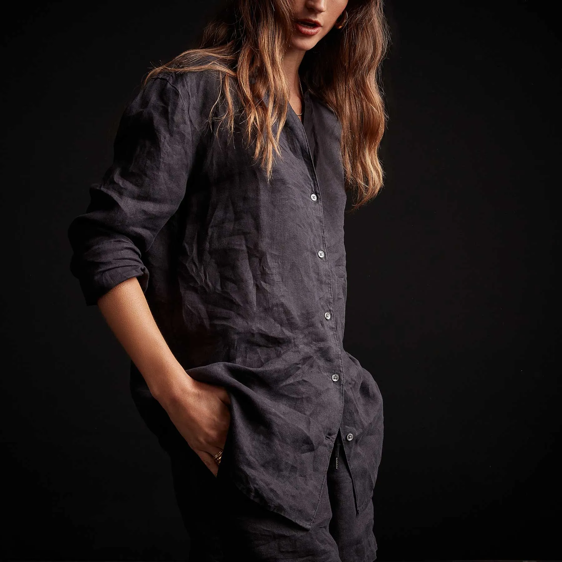 Lightweight Linen Shirt - French Navy Pigment