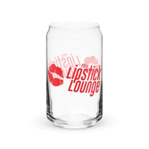 Lipstick Lounge Red Logo Glass Can