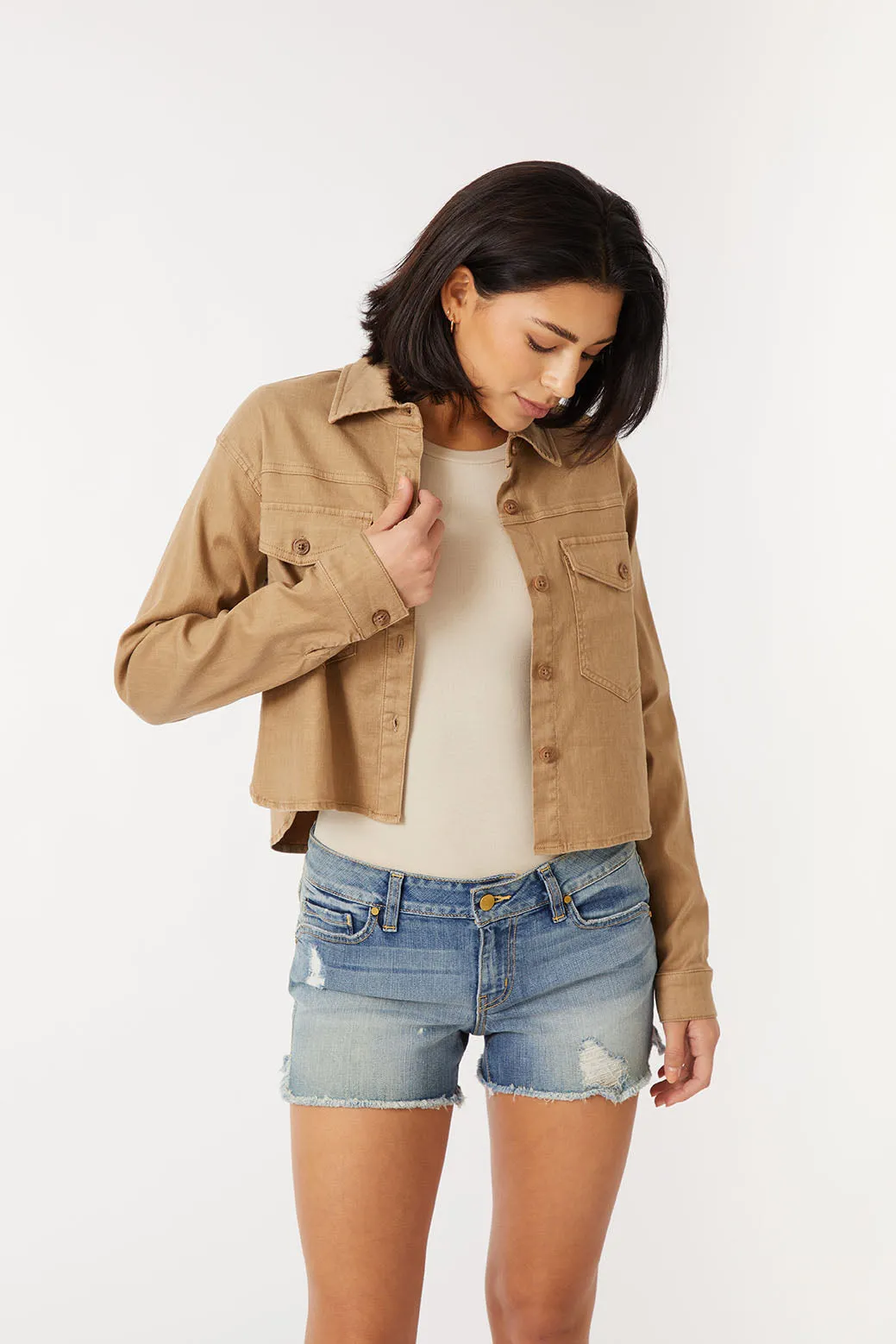 Lulu Crop Linen Shirt