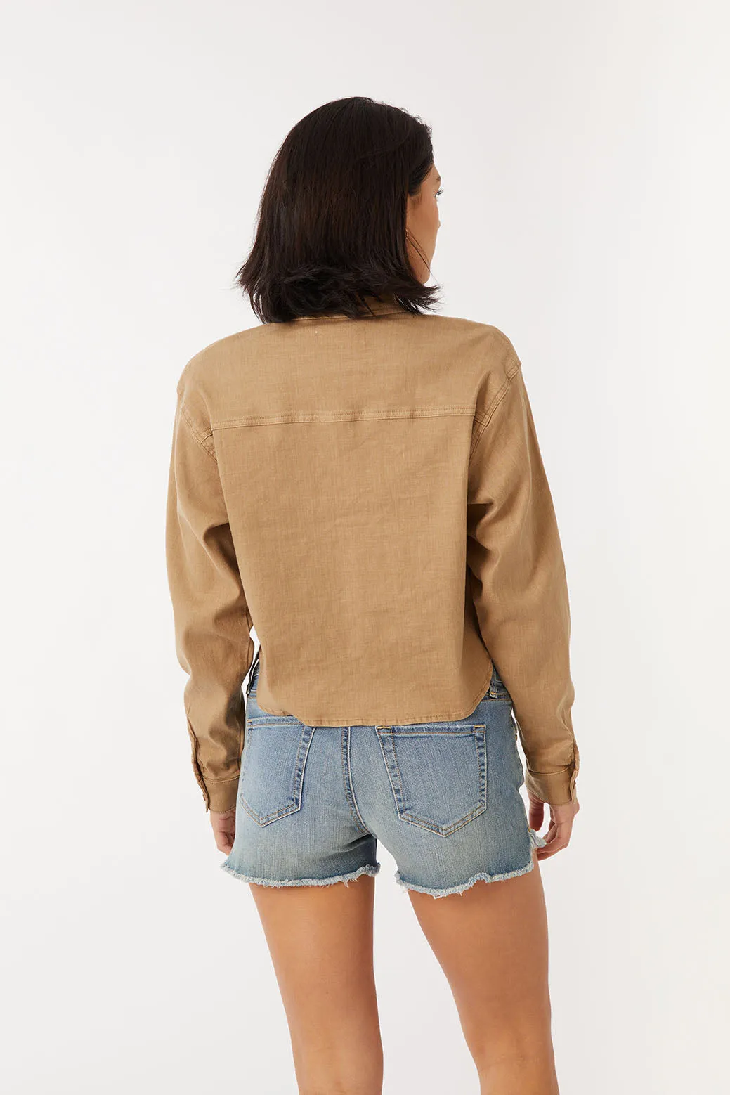 Lulu Crop Linen Shirt