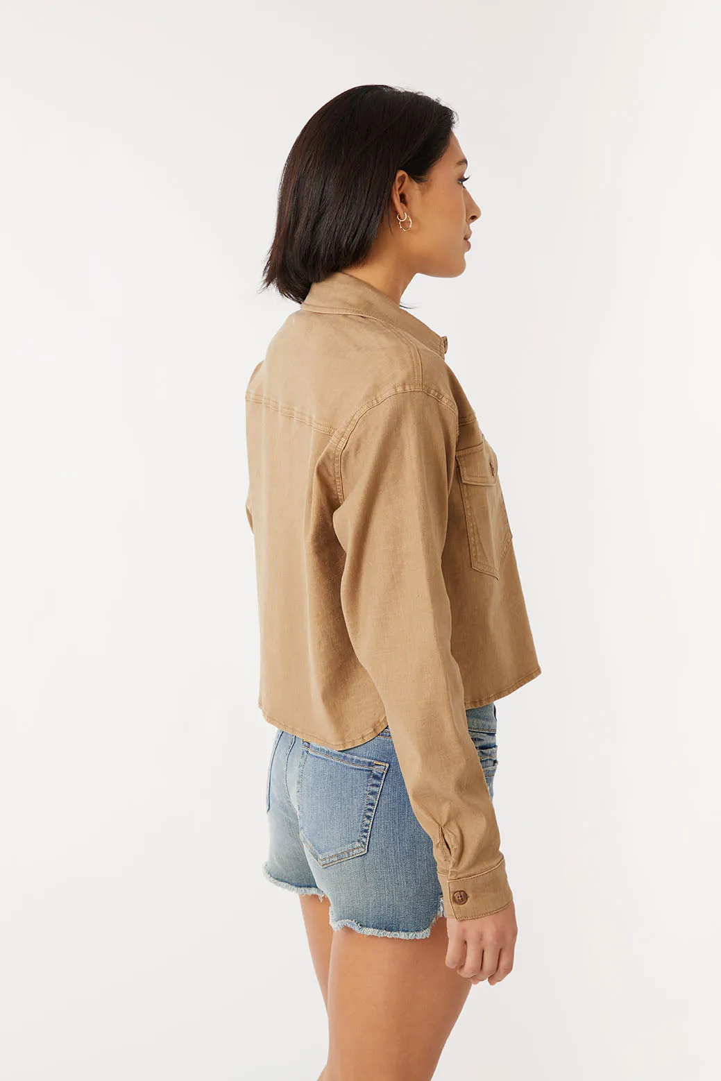 Lulu Crop Linen Shirt