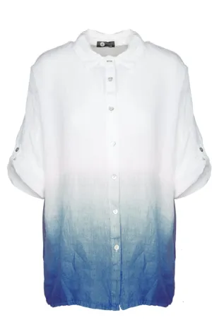 M Made in Italy - Ombre Button-Up Shirt Plus Size