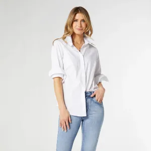 Meredith White Button-Up Boyfriend Shirt