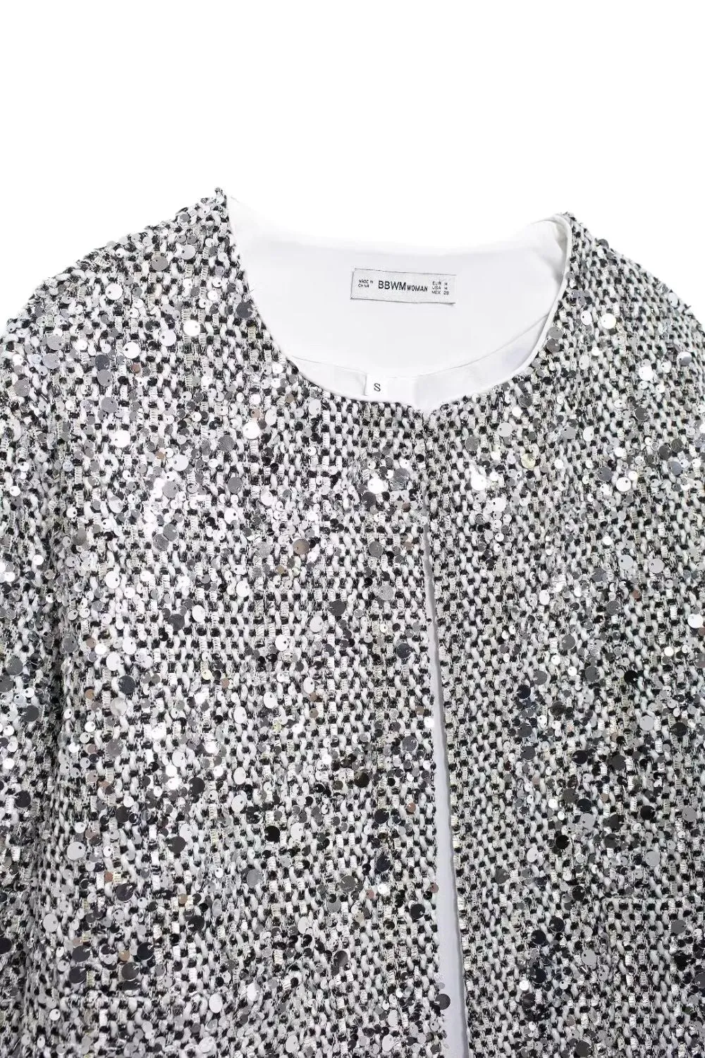 'Mia' Minimalist Versatile Sequin Tweed Jacket