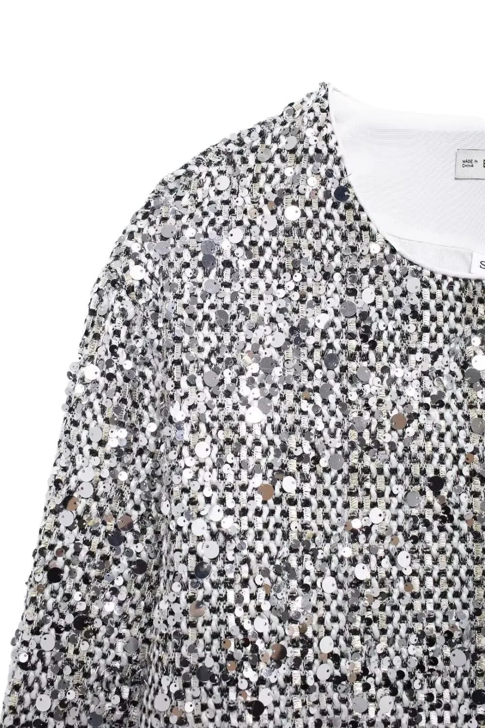 'Mia' Minimalist Versatile Sequin Tweed Jacket