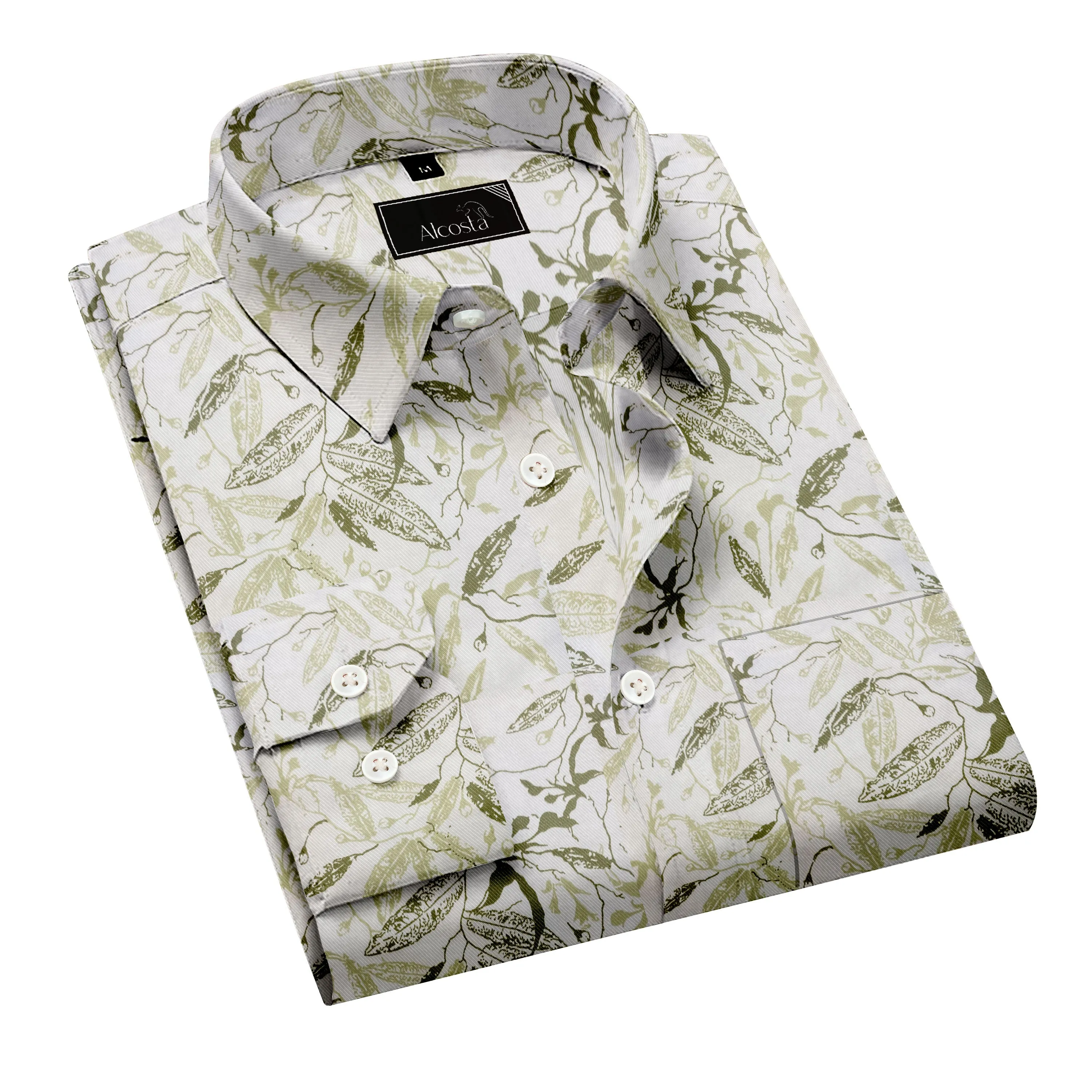 RELAXED PRINTED CASUAL LYCRA COTTON SHIRT