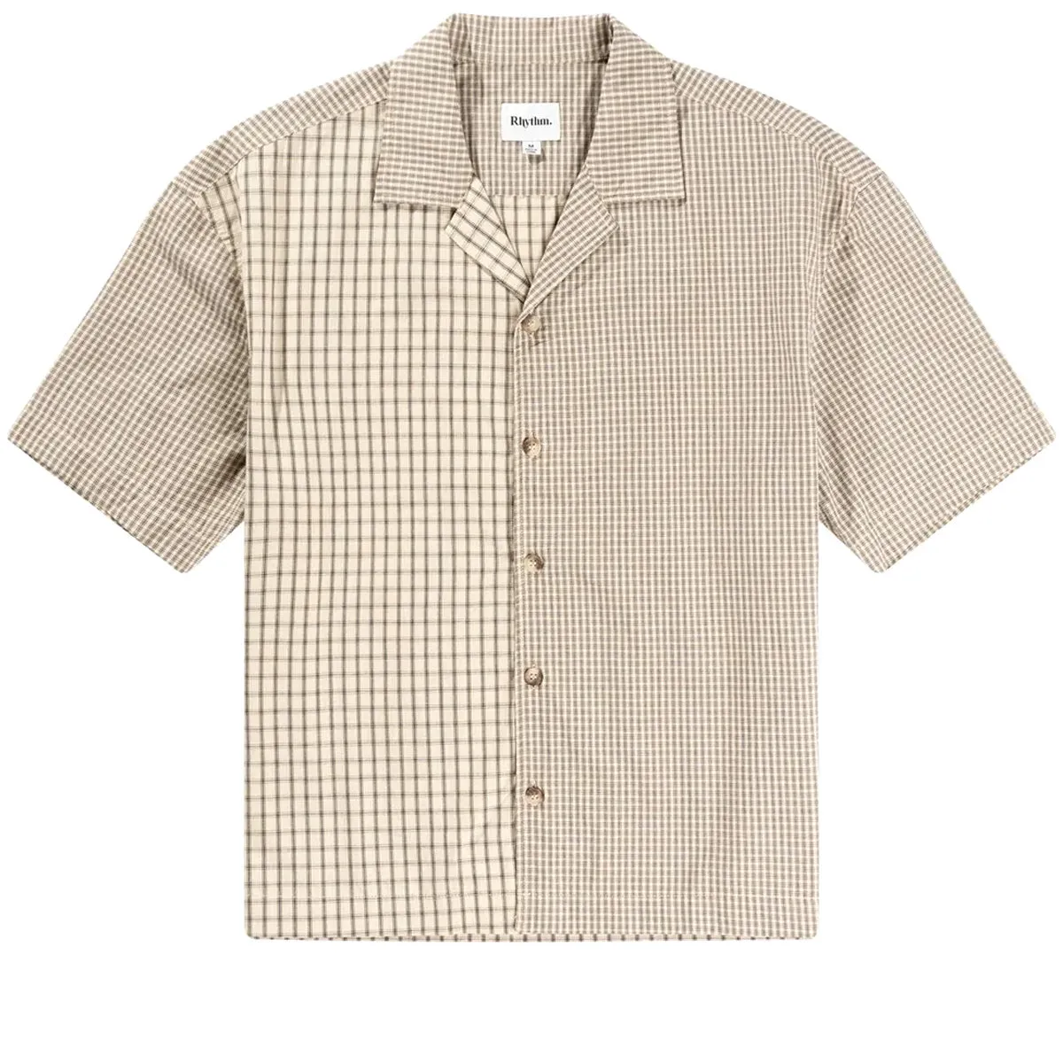 Rhythm Cross Check Relaxed Shirt - Natural Mixed Check