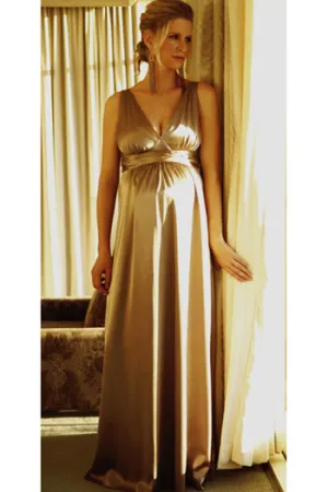 Ripe Satin Maternity Gown Dress