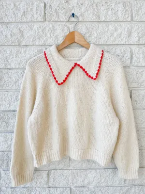 The Crochet Collar Pullover