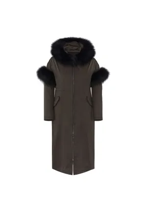 Women's Winter Long Hoodie Fur Coat