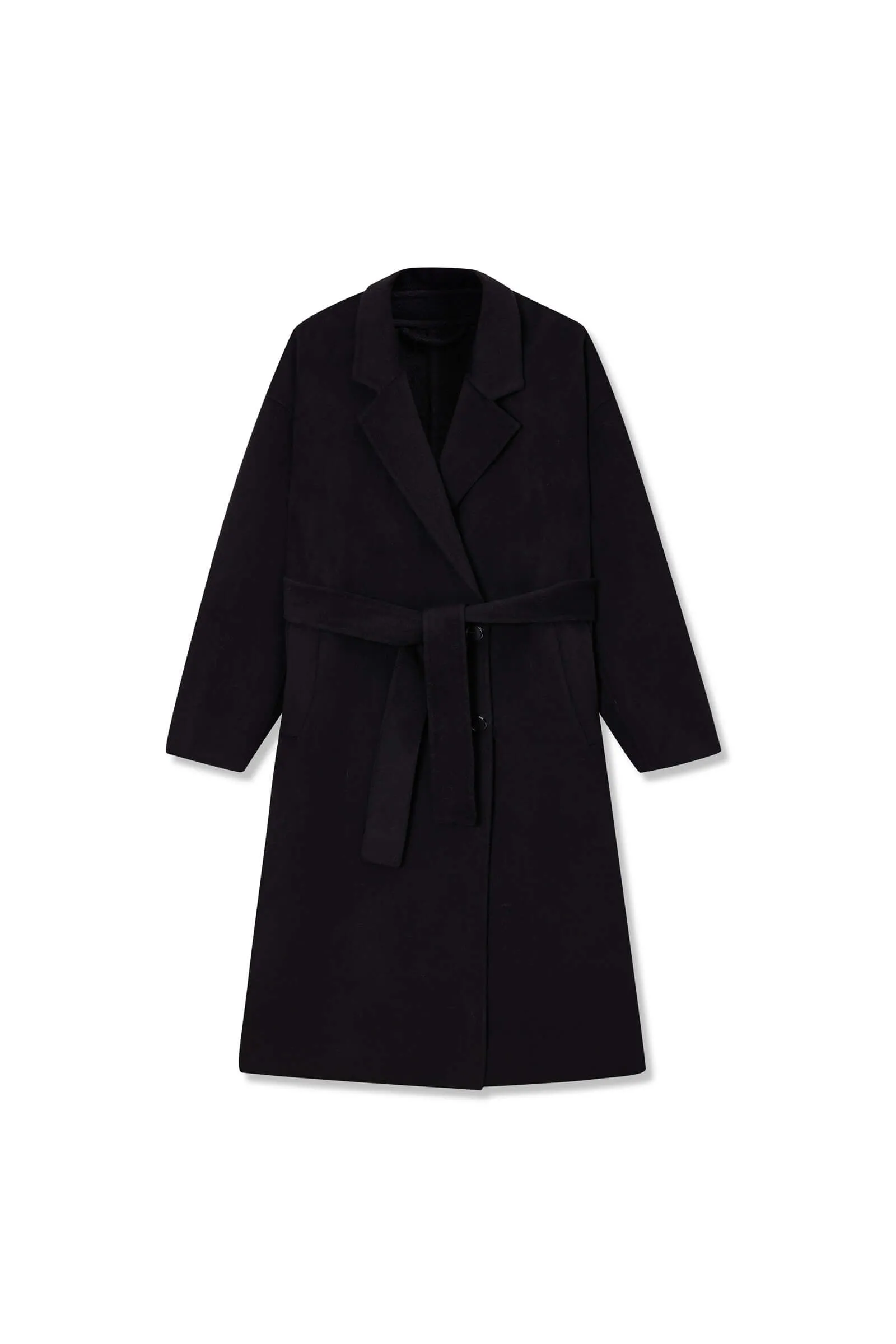 Wool Suit Collar Horn Button Coat